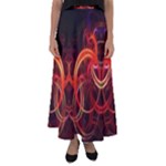 Background Fractal Abstract Flared Maxi Skirt