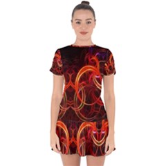Drop Hem Mini Chiffon Dress 