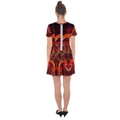 Drop Hem Mini Chiffon Dress 