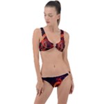 Construction Background Geometric Ring Detail Crop Bikini Set