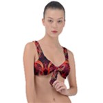 Construction Background Geometric Front Tie Bikini Top