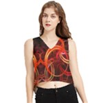 Background Fractal Abstract V-Neck Cropped Tank Top
