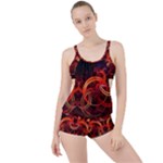 Background Fractal Abstract Boyleg Tankini Set 