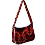 Abstract Seamless Pattern Zip Up Shoulder Bag