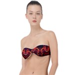 Construction Background Geometric Classic Bandeau Bikini Top 