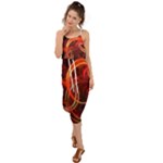 Construction Background Geometric Waist Tie Cover Up Chiffon Dress