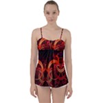 Background Fractal Abstract Babydoll Tankini Top