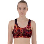 Background Fractal Abstract Back Weave Sports Bra