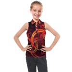 Abstract Seamless Pattern Kids  Sleeveless Polo T-Shirt