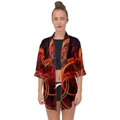 Open Front Chiffon Kimono 