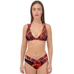 Background Fractal Abstract Double Strap Halter Bikini Set