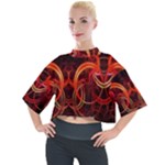 Colorful Prismatic Chromatic Mock Neck T-Shirt