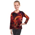 Abstract Seamless Pattern Kids  Long Mesh T-Shirt