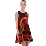 Construction Background Geometric Frill Swing Dress