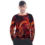 Abstract Seamless Pattern Men s Long Sleeve Raglan T-Shirt