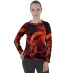 Abstract Seamless Pattern Women s Long Sleeve Raglan T-Shirt