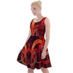 Construction Background Geometric Knee Length Skater Dress