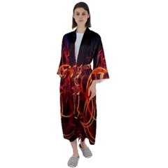 Maxi Satin Kimono 