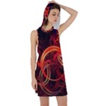 Abstract Seamless Pattern Racer Back Hoodie Dress