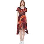 Construction Background Geometric High Low Boho Dress