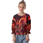 Abstract Seamless Pattern Kids  Cuff Sleeve Top