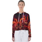 Background Fractal Abstract Women s Slouchy Sweat