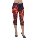 Background Fractal Abstract Lightweight Velour Capri Leggings 