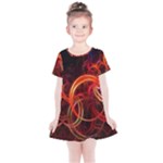 Background Fractal Abstract Kids  Simple Cotton Dress