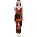 Construction Background Geometric V-Neck Camisole Jumpsuit
