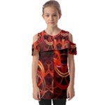 Construction Background Geometric Fold Over Open Sleeve Top