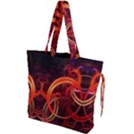 Background Fractal Abstract Drawstring Tote Bag
