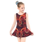 Background Fractal Abstract Kids  Skater Dress Swimsuit