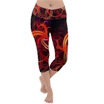 Background Fractal Abstract Lightweight Velour Capri Yoga Leggings