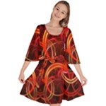 Background Fractal Abstract Velour Kimono Dress