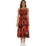 Colorful Prismatic Chromatic Sleeveless Shoulder Straps Boho Dress