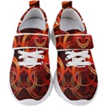 Background Fractal Abstract Kids  Velcro Strap Shoes