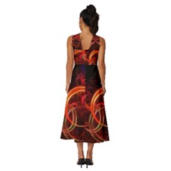 Sleeveless Cross Front Cocktail Midi Chiffon Dress 
