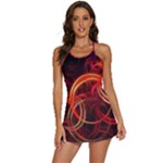 Construction Background Geometric 2-in-1 Flare Activity Dress
