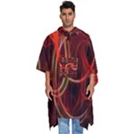 Abstract Seamless Pattern Men s Hooded Rain Ponchos