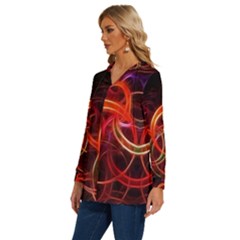 Long Sleeve Drawstring Hooded Top 