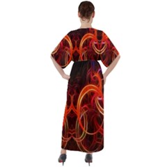 V-Neck Boho Style Maxi Dress 