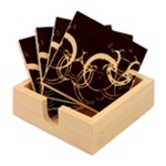 Construction Background Geometric Bamboo Coaster Set