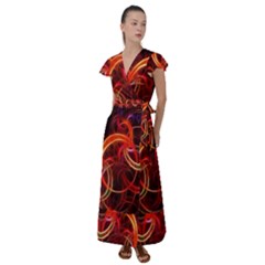 Flutter Sleeve Maxi Dress 