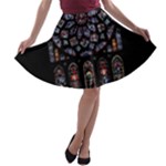 Rosette Cathedral A-line Skater Skirt