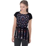 Rosette Cathedral Cap Sleeve High Low Top