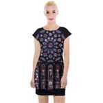 Rosette Cathedral Cap Sleeve Bodycon Dress