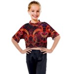 Background Fractal Abstract Kids Mock Neck T-Shirt