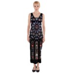 Rosette Cathedral Fitted Maxi Dress