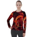 Background Fractal Abstract Women s Pique Long Sleeve T-Shirt