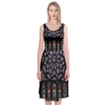Rosette Cathedral Midi Sleeveless Dress
